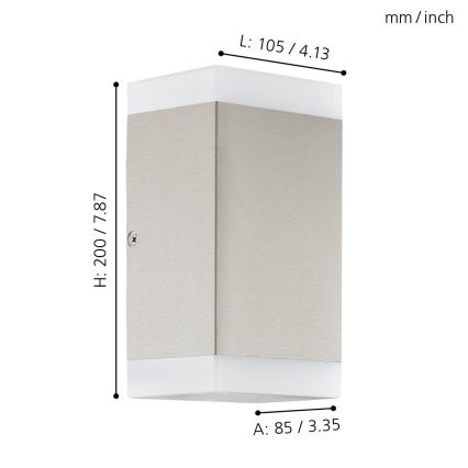 Eglo - LED Spoljna zidna lampa 2xGU10/4,6W/230V IP44
