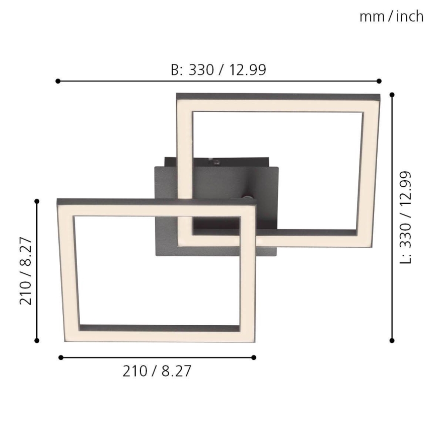 Eglo 75569 - LED plafonsko svetlo PALMAVES LED/20,5W/230V