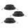 Eglo 75673 - Set 3x ugradbena lampa za kupatilo AGULO 1xGU10/35W/230V IP23 crno