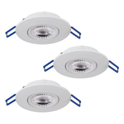 Eglo 75763 - Set 3x LED Ugradbena lampa ZUJAR LED/3,4W/230V bela