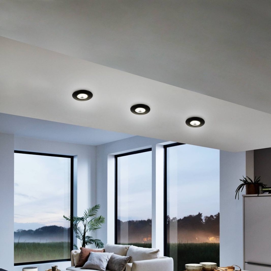 Eglo 75765 - Set 3x LED Ugradbena lampa ZUJAR LED/3,4W/230V crno