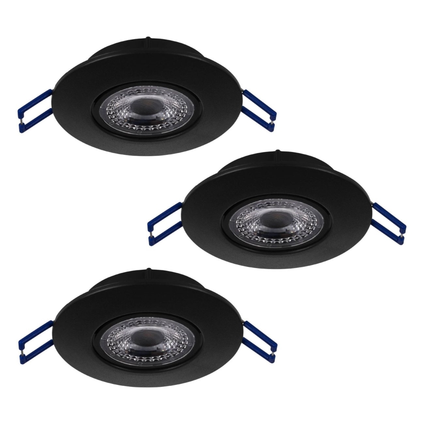 Eglo 75765 - Set 3x LED Ugradbena lampa ZUJAR LED/3,4W/230V crno