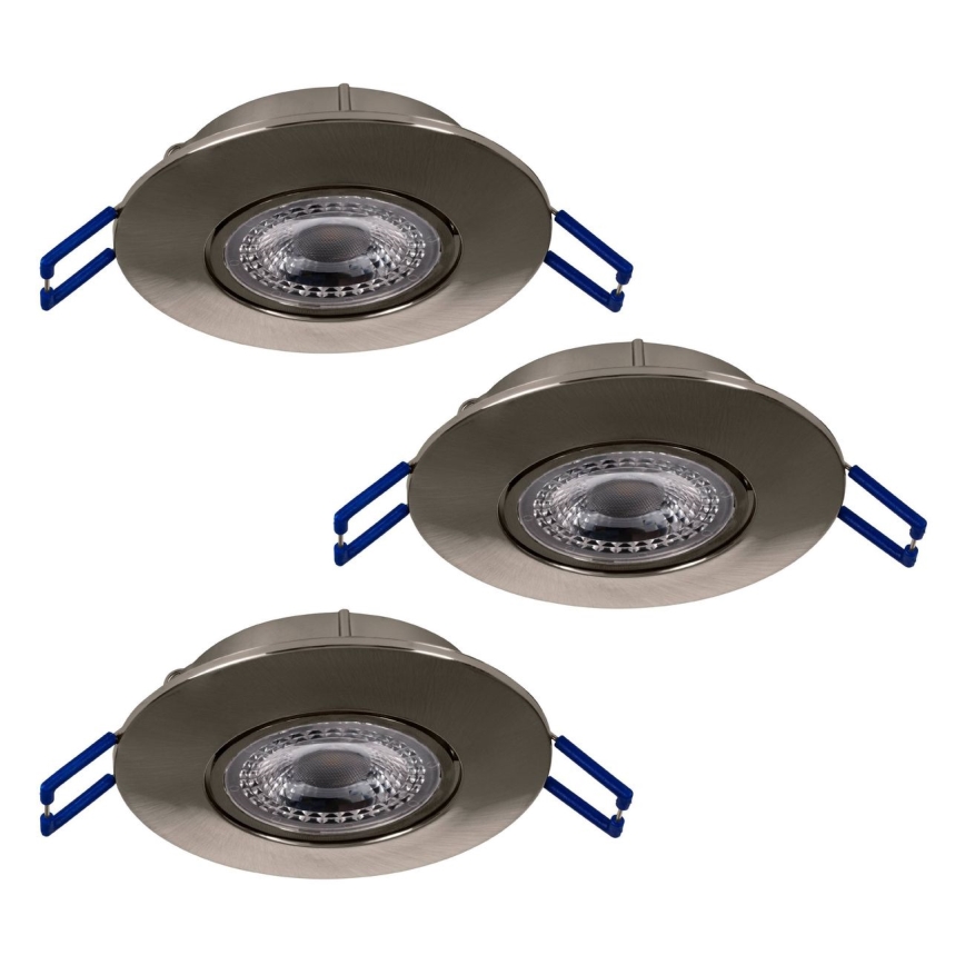 Eglo 75765 - Set 3x LED Ugradbena lampa ZUJAR LED/3,4W/230V krom