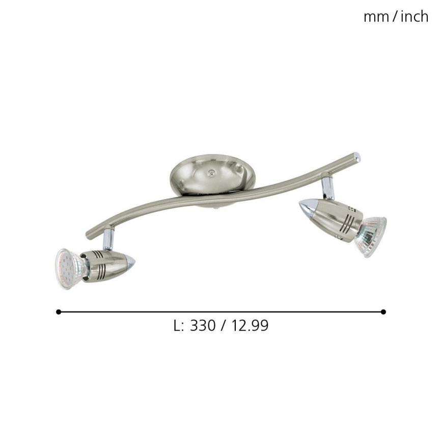 Eglo 78023 - LED Reflektorska lampa MAGNUM 2xGU10/3W/230V 3000K mat krom