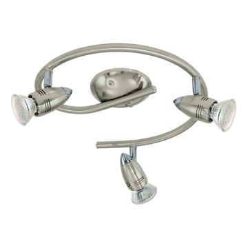 Eglo 78024 - LED Zidna reflektorska lampa MAGNUM 3xGU10/3W/230V 3000K mat krom