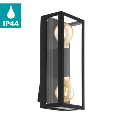 Eglo 780426 - Spoljašnja zidna lampa ALGECIRAS 2xE27/60W/230V IP44 crno