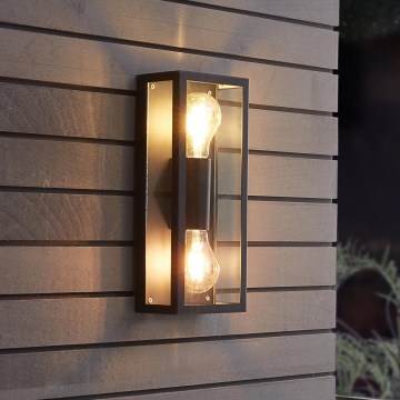 Eglo 780426 - Spoljno zidno svetlo ALGECIRAS 2xE27/60W/230V IP44 crno