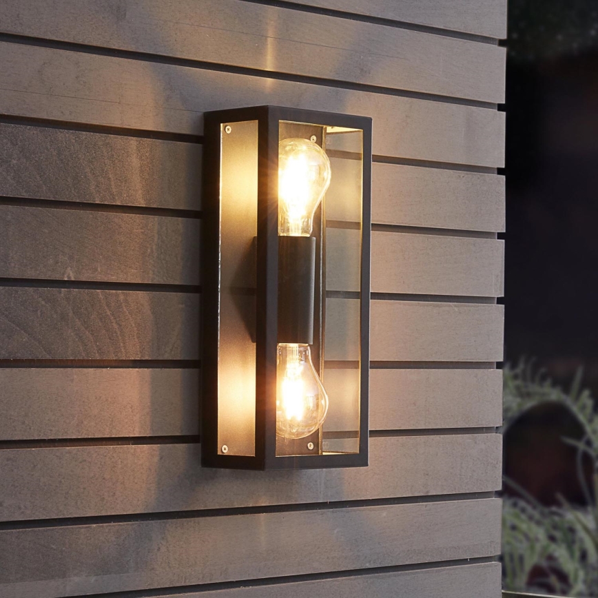 Eglo 780426 - Spoljno zidno svetlo ALGECIRAS 2xE27/60W/230V IP44 crno