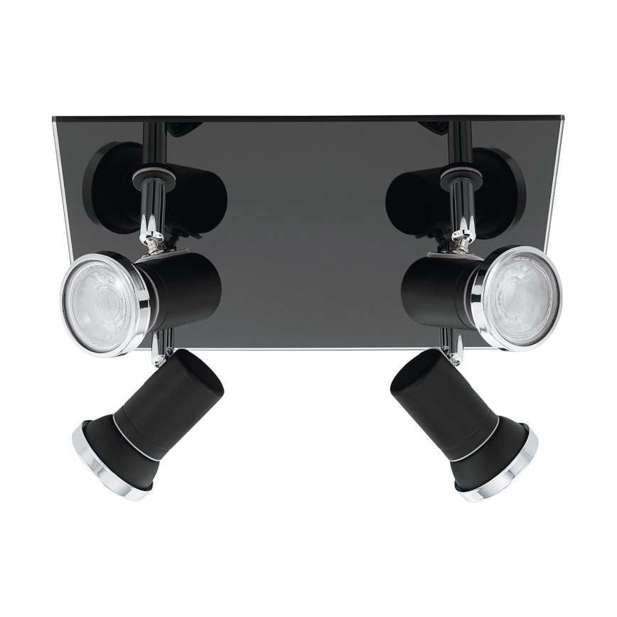 Eglo 780428 - LED Reflektorska lampa za kupatilo BABILONE 4xGU10/3W/230V IP44 crno