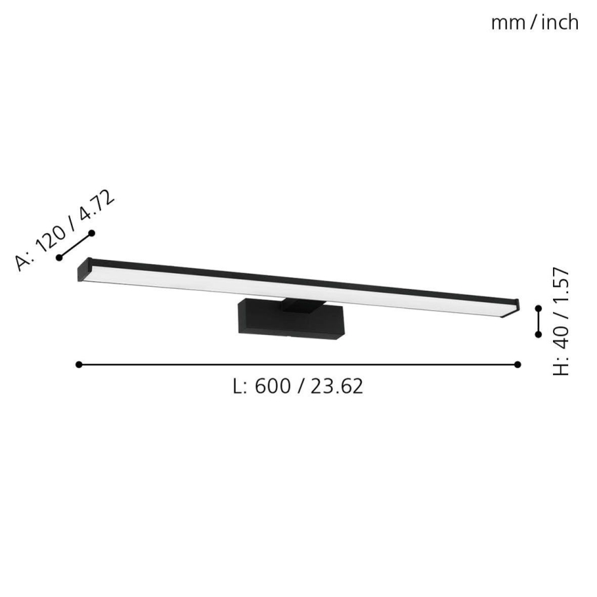 Eglo 780431 - LED rasveta za ogledalo u kupatilu BETETA LED/11W/230V 60 cm IP44 crno
