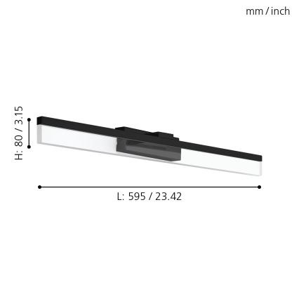 Eglo 780432 - LED Rasveta za ogledalo u kupatilu YANGUAS LED/11W/230V 3000K 59,5 cm IP44