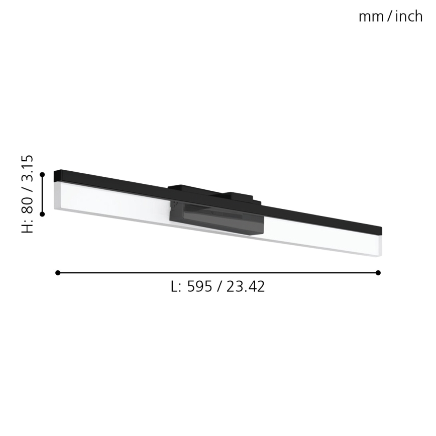 Eglo 780432 - LED Rasveta za ogledalo u kupatilu YANGUAS LED/11W/230V 3000K 59,5 cm IP44