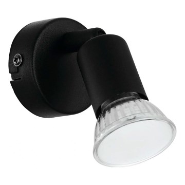 Eglo 780457 - LED zidna spot svetiljka ESCALERA 1xGU10/2,8W/230V 3000K crna
