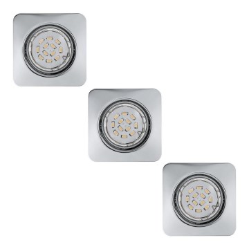 Eglo 78228 - Set 3xLED Ugradna lampa PENETO 1xGU10/5W/230V