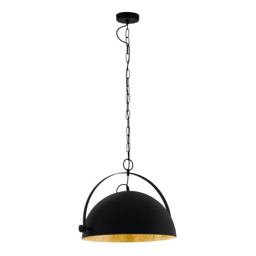 Eglo 78441 - Luster na lancu COVALEDA 1xE27/60W/230V crno