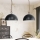 Eglo 78444 - Luster na sajli HODSOLL 2xE27/40W/230V crno/braon
