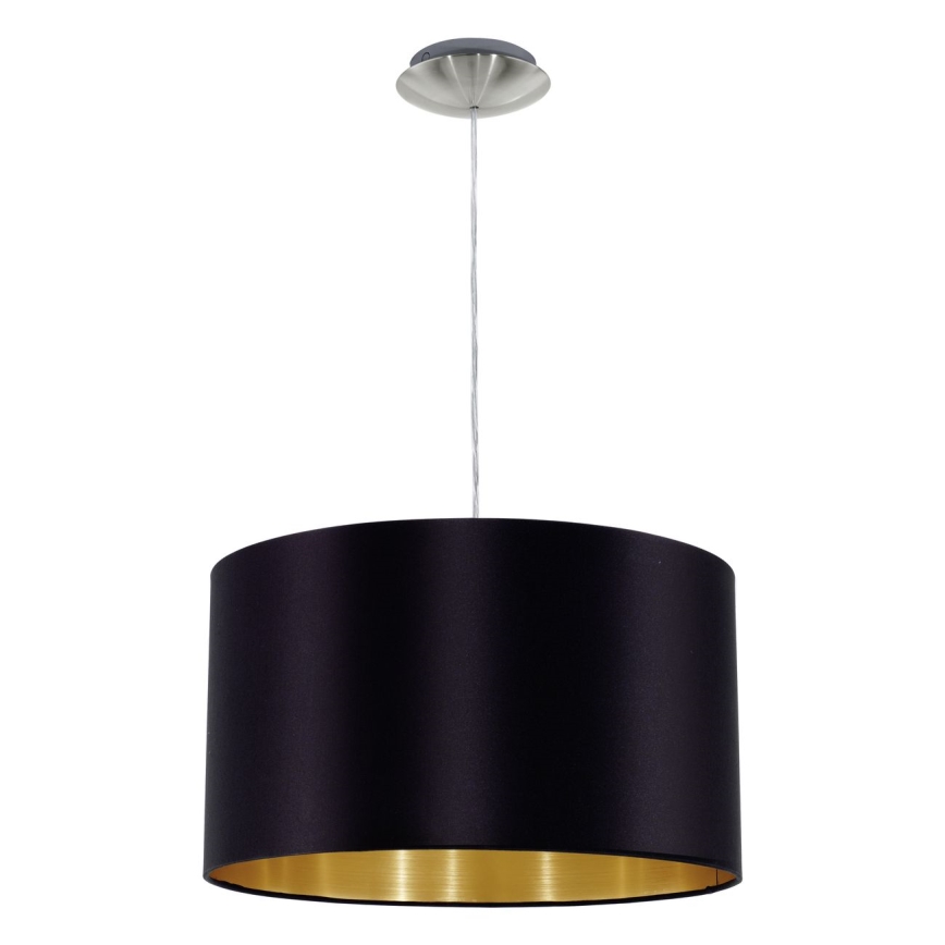 Eglo 78691 - Luster na sajli MASERLO 1xE27/60W/230V pr. 38 cm crno/bakrena