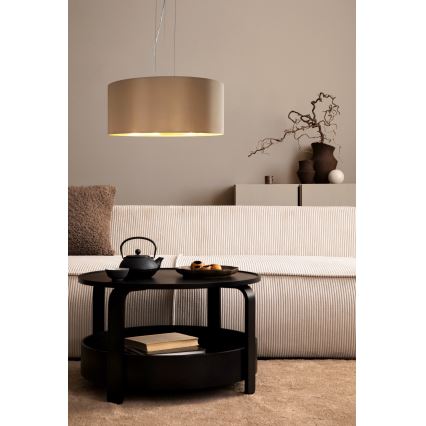 Eglo 78693 - Luster na sajli MASERLO 3xE27/60W/230V pr. 53 cm bež/bakrena