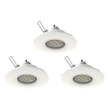 Eglo 78704 - Set 3x LED Ugradbena lampa PENETO 1xGU10/3,3W/230V bela