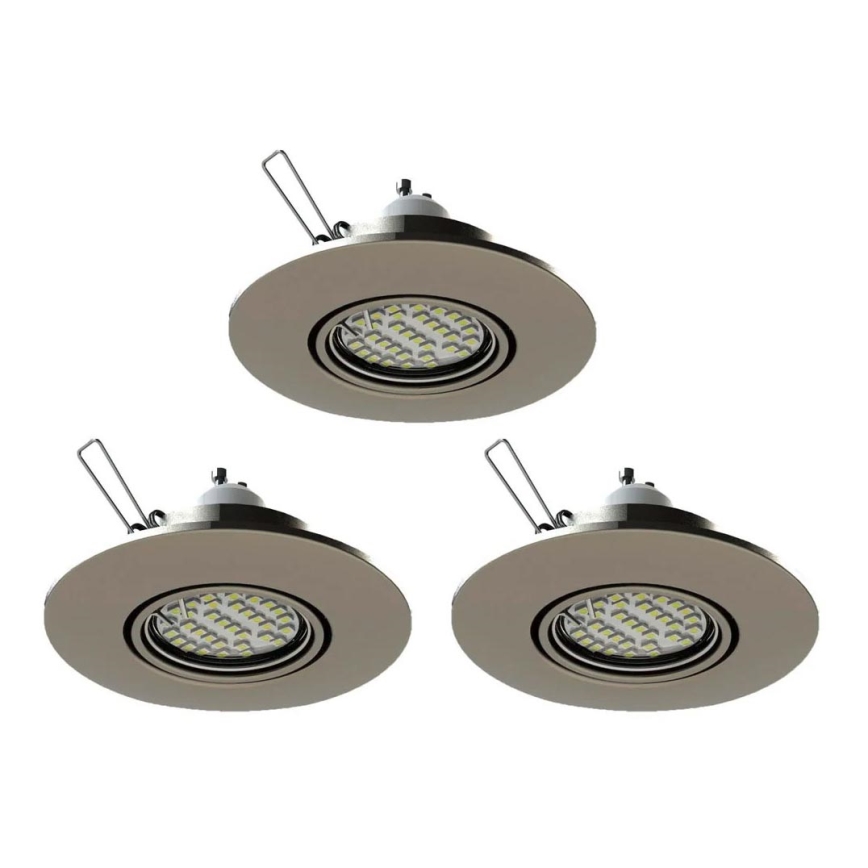 Eglo 78705 - Set 3x LED Ugradbena lampa PENETO 1xGU10/3,3W/230V krom