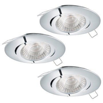 Eglo 78708 - Set 3x LED Ugradbena lampa TEDO 1xGU10/5W/230V