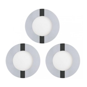 Eglo 78733 - Set 3x LED Ugradbena lampa za kupatilo FUEVA 1xLED/2,7W/230V IP44