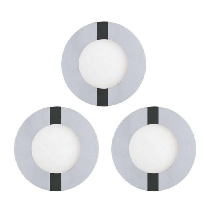 Eglo 78733 - Set 3x LED Ugradbena lampa za kupatilo FUEVA 1xLED/2,7W/230V IP44