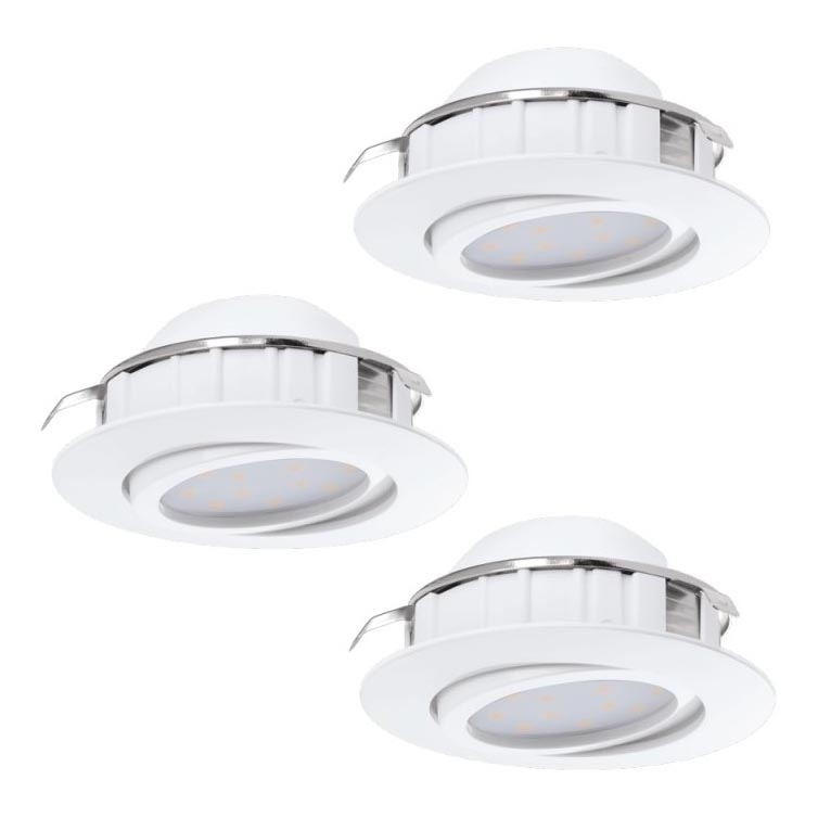 Eglo 78755 - Set 3x LED Ugradbena lampa PINEDA 1xLED/6W/230V 3000K bela