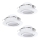 Eglo 78755 - Set 3x LED Ugradbena lampa PINEDA 1xLED/6W/230V 3000K bela