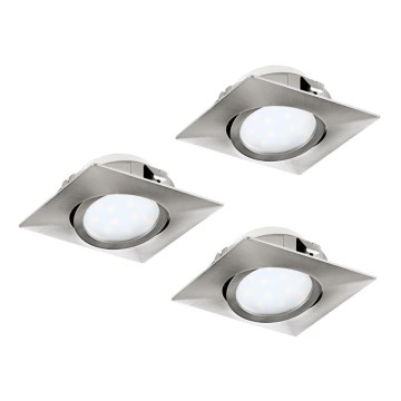 Eglo 78758 - Set 3x LED Ugradbena lampa PINEDA LED/6W/230V