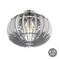 Eglo 79137 - Plafonjera OLMERO 1xE27/60W/230V sivo-bela