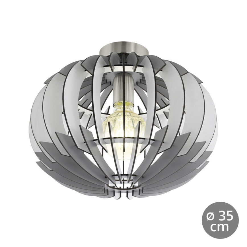 Eglo 79137 - Plafonjera OLMERO 1xE27/60W/230V sivo-bela