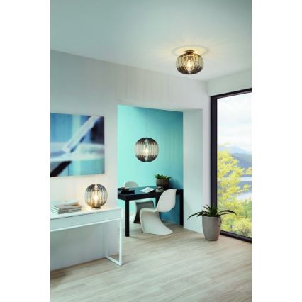 Eglo 79137 - Plafonjera OLMERO 1xE27/60W/230V sivo-bela