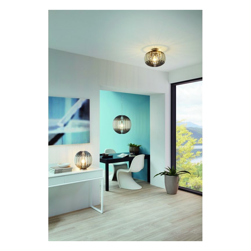 Eglo 79137 - Plafonjera OLMERO 1xE27/60W/230V sivo-bela