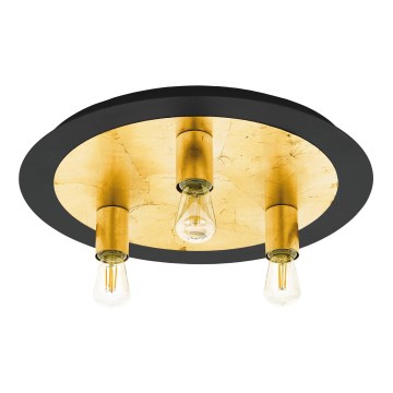 Eglo 79451 - Plafonjera BONASORT 3xE27/60W/230V zlatna