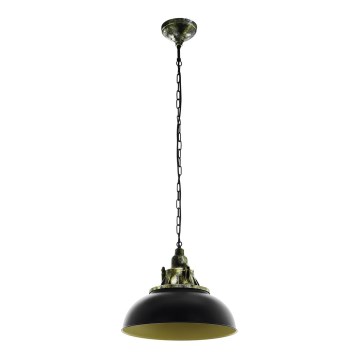 Eglo 79463 - Luster na lancu PETRITOLI 1xE27/60W/230V crno