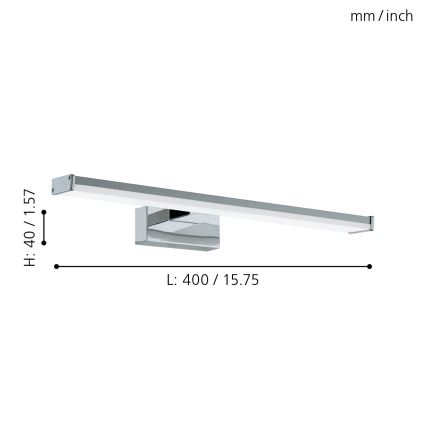 Eglo 79532 - LED Rasveta za ogledalo u kupatilu SARNOR LED/7,4W/230V 40 cm IP44 krom