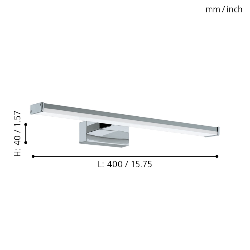 Eglo 79532 - LED Rasveta za ogledalo u kupatilu SARNOR LED/7,4W/230V 40 cm IP44 krom