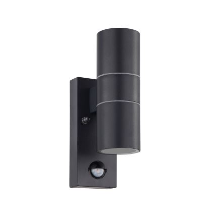 Eglo 79545- LED Zidno spoljašnje osvetljenje sa senzorom ARAPONGAS 2xGU10/2,8W/230V IP44 crno