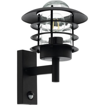 Eglo 79555 - Spoljašnja zidna lampa sa senzorom ZAMALENA 1xE27/60W/230V IP44