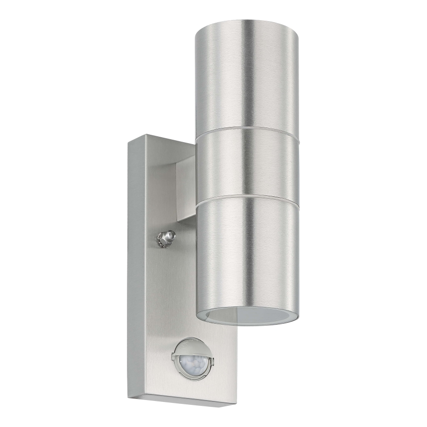 Eglo 79594- LED Zidno spoljašnje osvetljenje sa senzorom ARAPONGAS 2xGU10/2,8W/230V IP44 krom