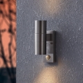 Eglo 79594- LED Zidno spoljašnje osvetljenje sa senzorom ARAPONGAS 2xGU10/2,8W/230V IP44 krom