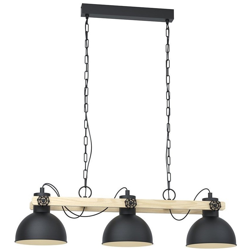 Eglo 79896 - Luster na lancu LUBENHAM 3xE27/28W/230V