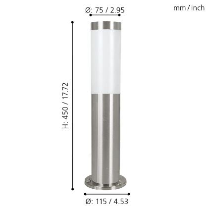 EGLO - Spoljna lampa 1xE27/15W/230V IP65