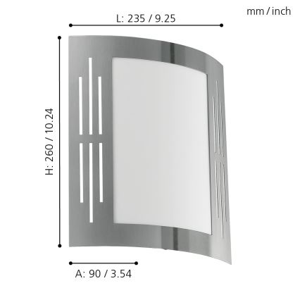 EGLO - Spoljašnja zidna lampa 1xE27/15W/230V IP44