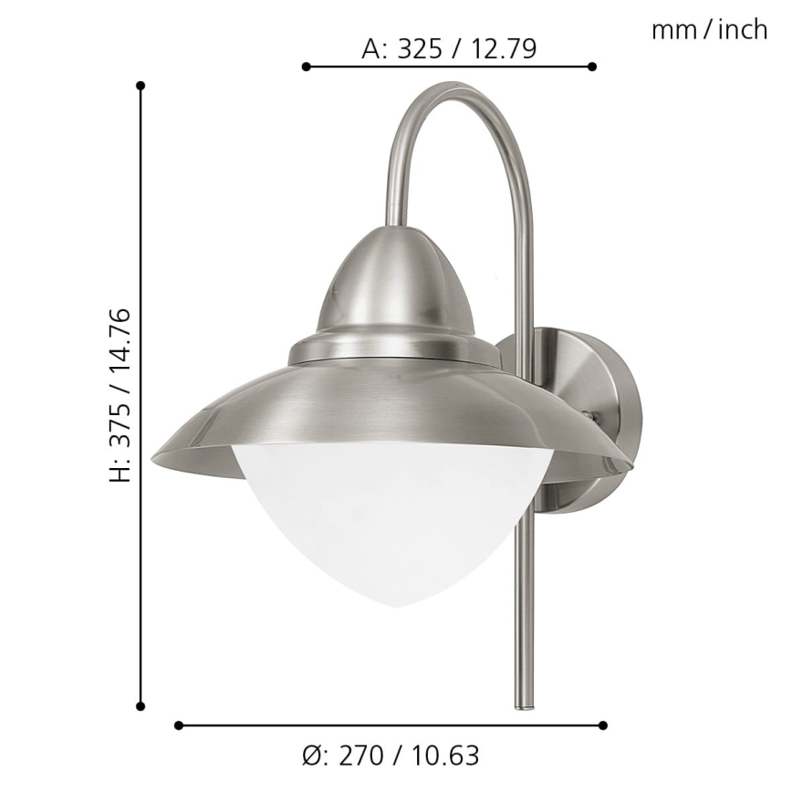 EGLO - LED Spoljna zidna lampa 1xE27/8,5W - LED Sijalica BESPLATNO