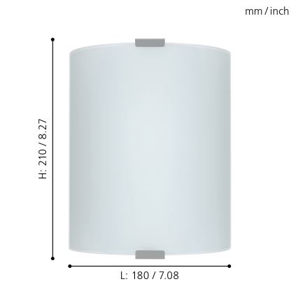 EGLO - Plafonska zidna lampa 1xE27/60W bela