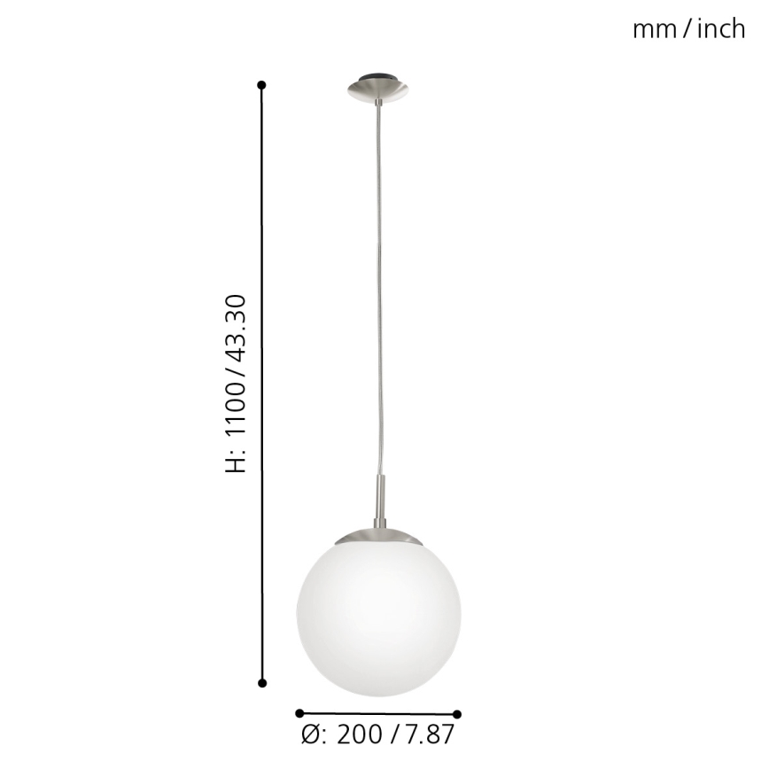 EGLO - Luster na sajli 1xE27/60W/230V pr. 20 cm