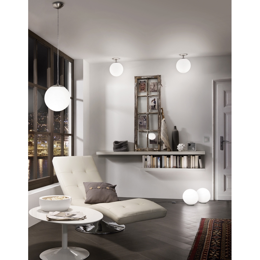 EGLO - Luster na sajli 1xE27/60W/230V pr. 25 cm bela