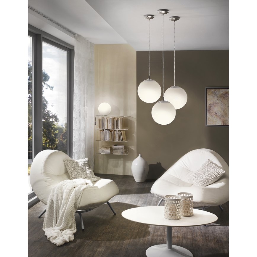 EGLO - Luster na sajli 1xE27/60W/230V pr. 30 cm bela